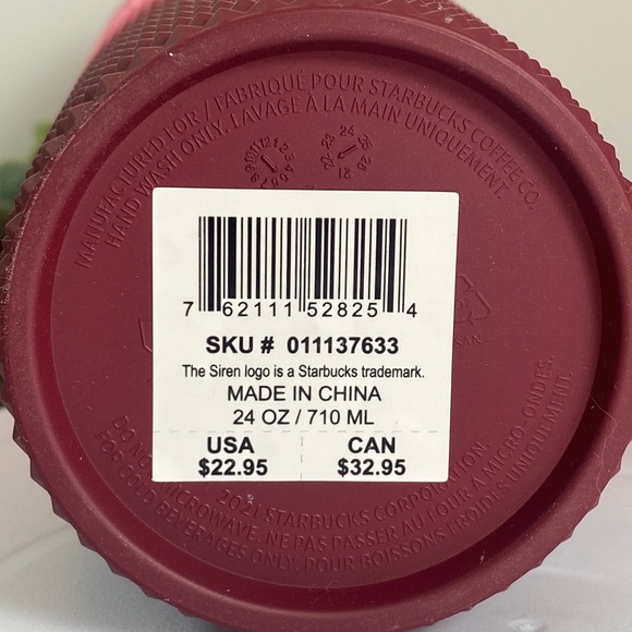 COPY - NEW Starbucks 2022 Waxberry Pink Blush Gradient Bling Cold Cup Tumbler V… - Picture 7 of 9